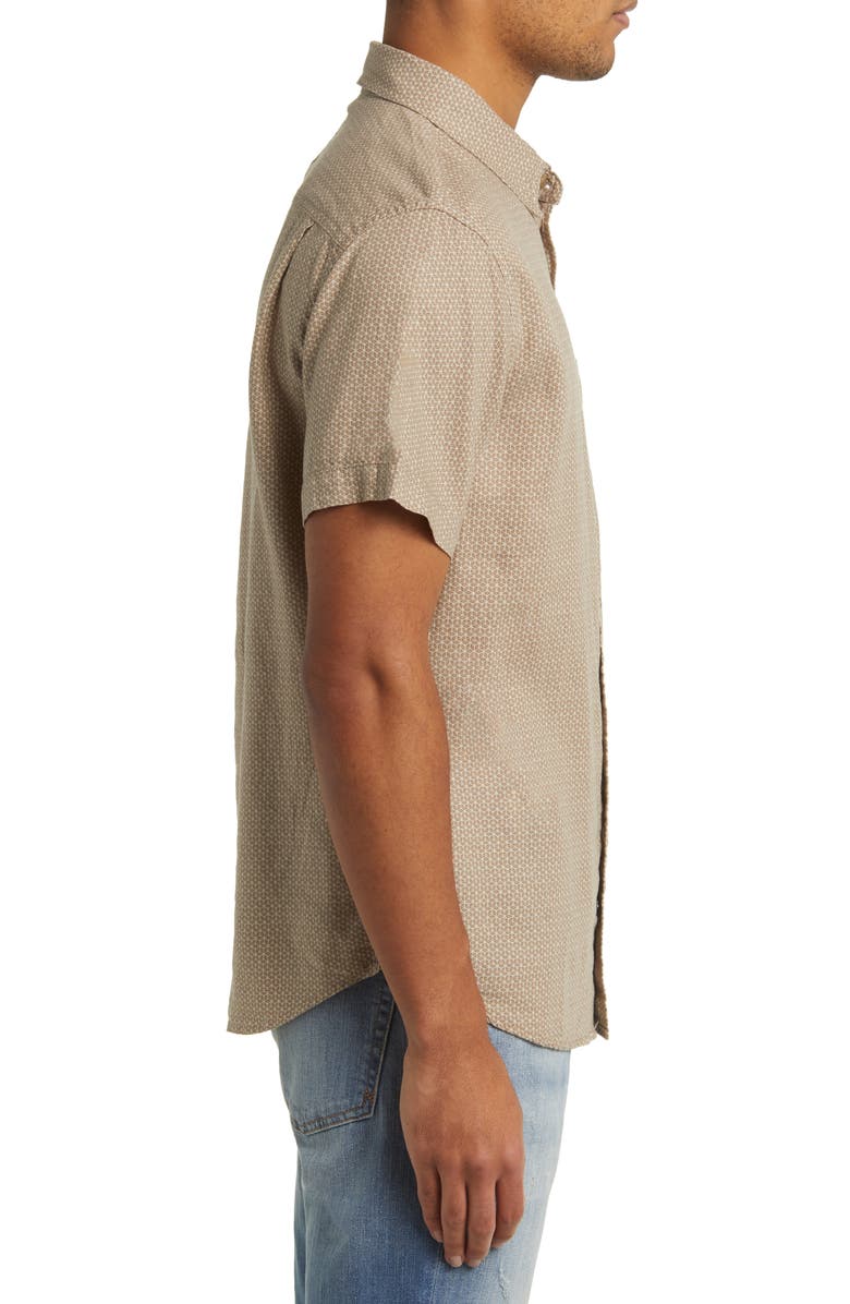 Rails Carson Short Sleeve Linen Blend Button-Up Shirt, Alternate, color, 