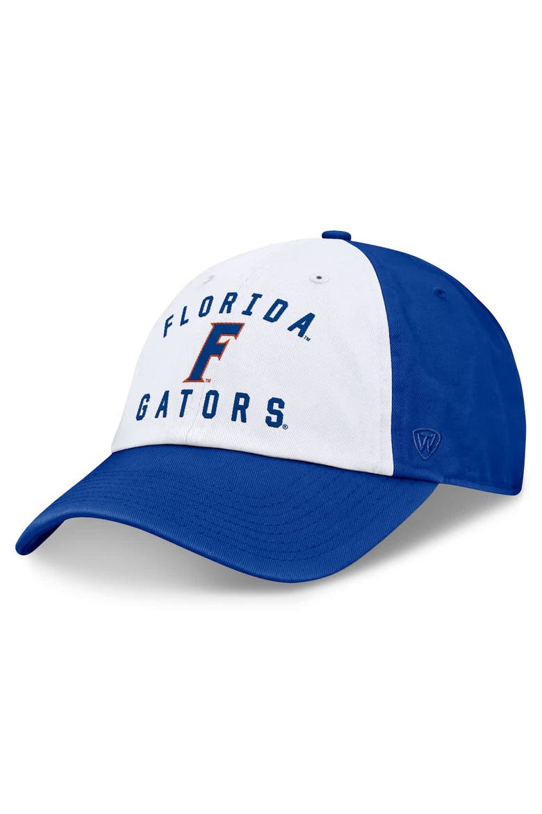 Men's Top of the World White/Royal Florida Gators Heritage Weston Adjustable Hat, Main, color, White