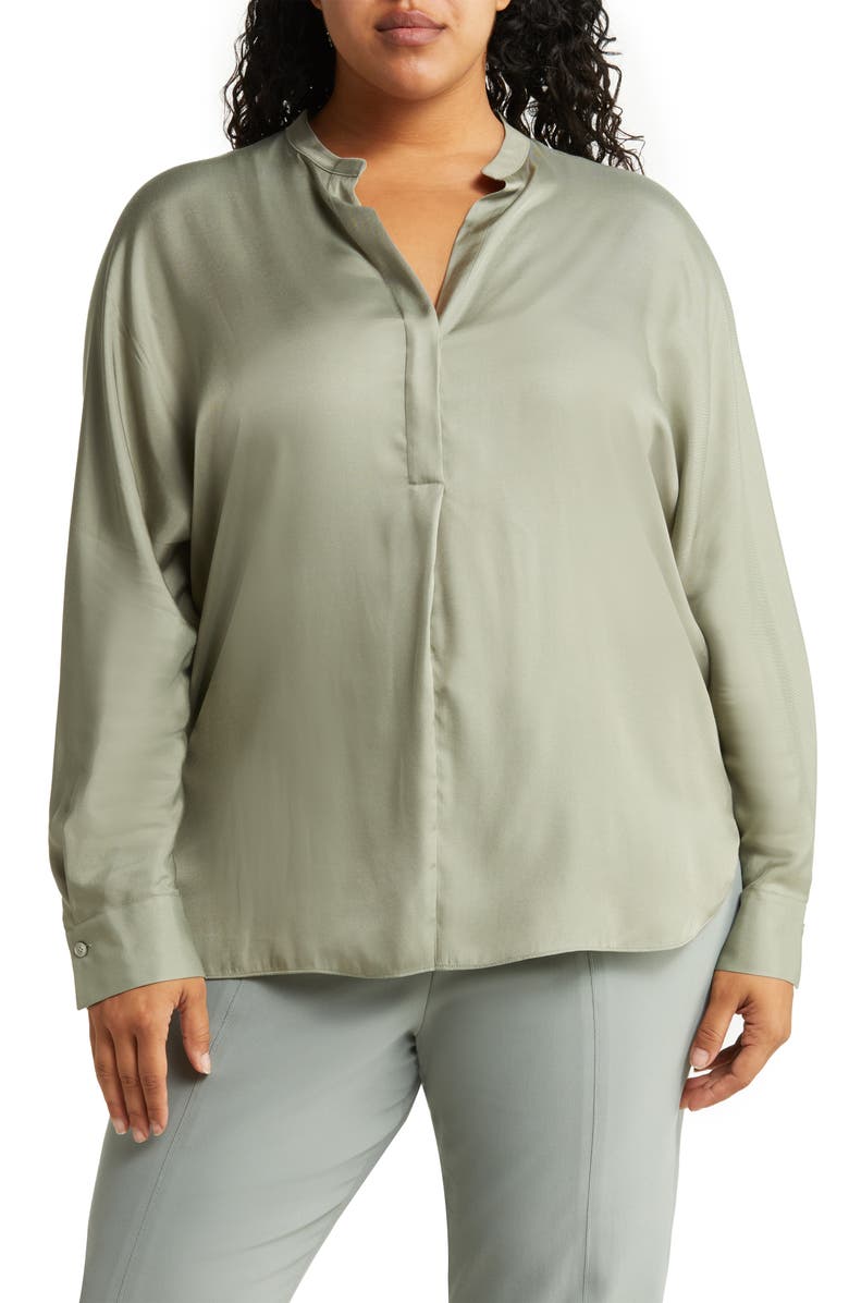 Vince Silk Blend Blouse, Main, color,