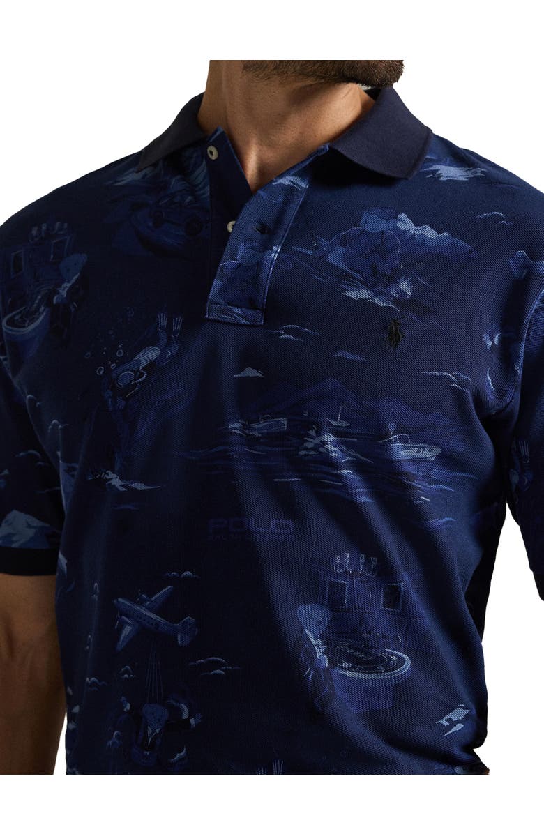 Polo Ralph Lauren Big & Tall Mesh Bear Polo Shirt, Alternate, color, Spy Bear