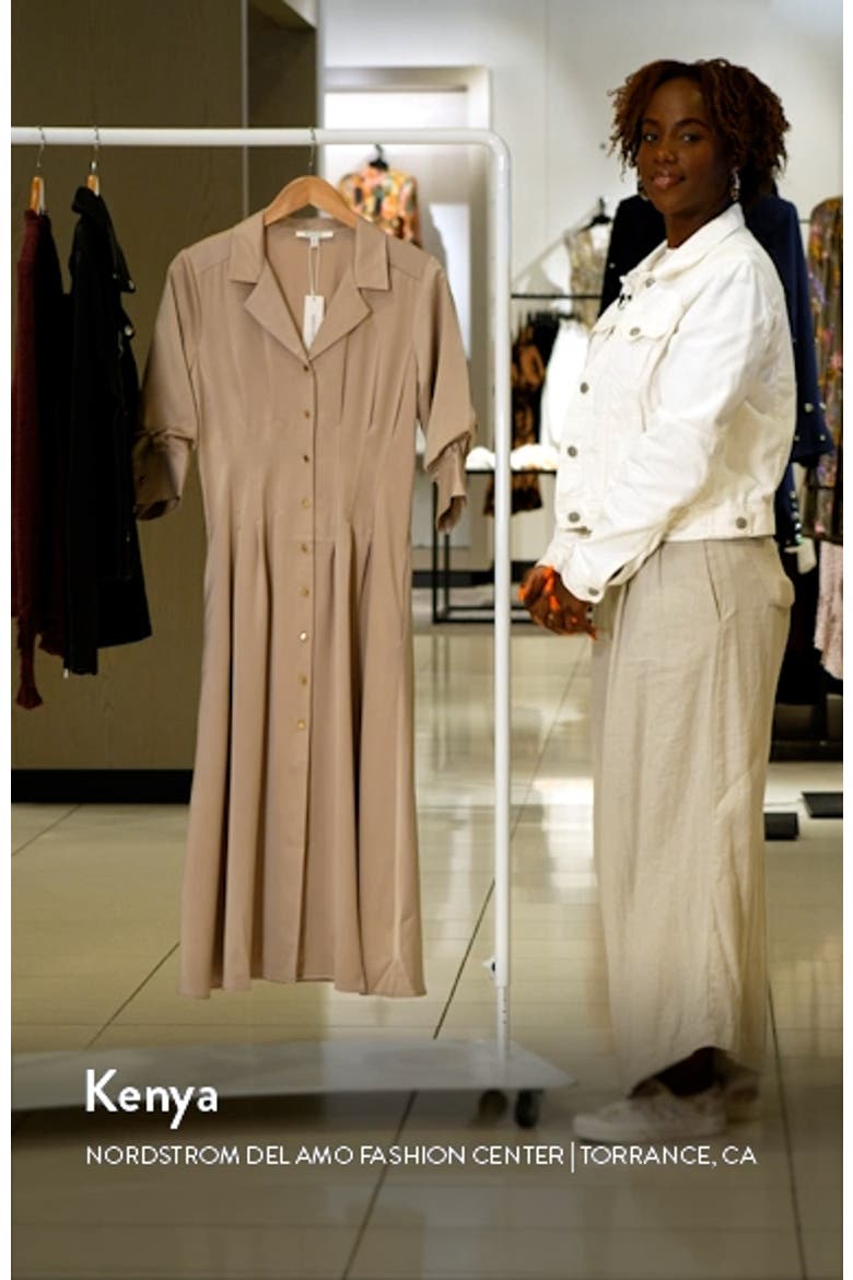 Pleat Midi Shirtdress video