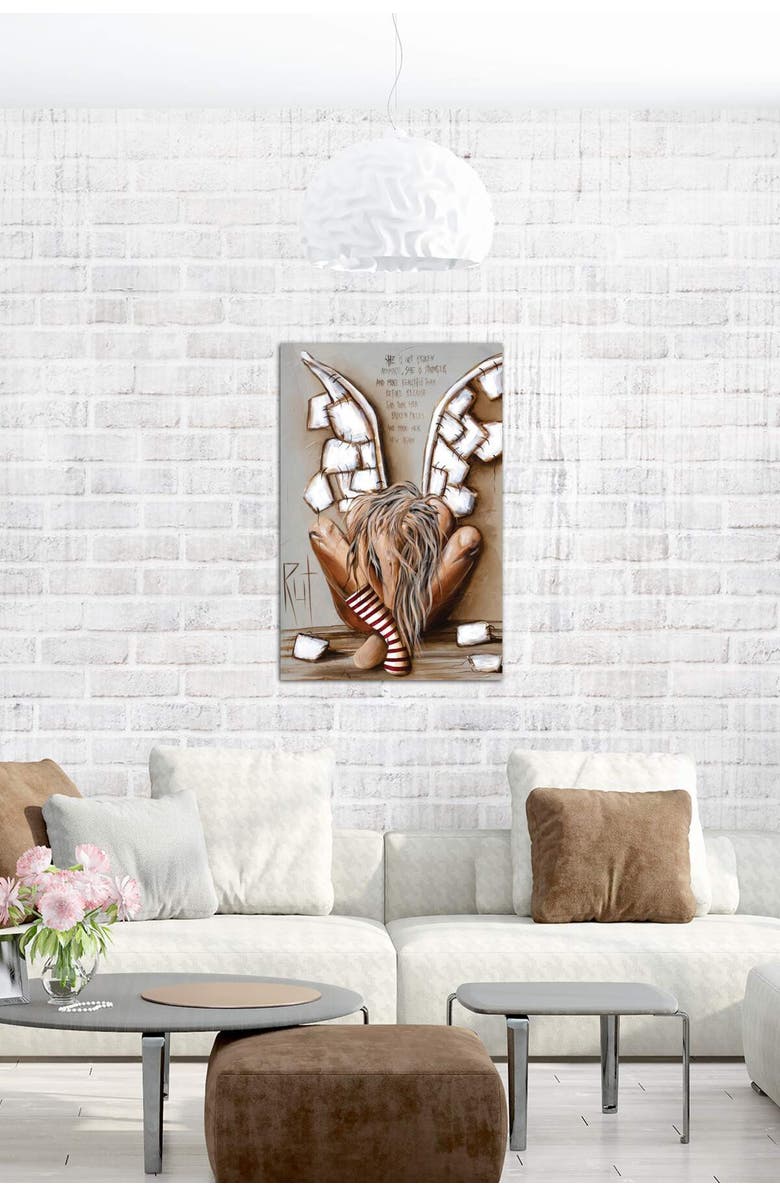 iCanvas She Is Not Broken by Rut Art Creations Canvas Wall Art 12" x 18", Main, color, 