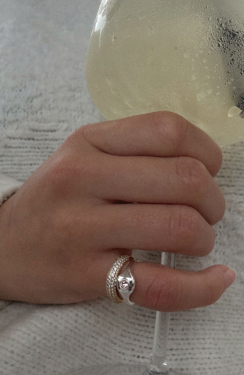 Joiana Jewelry Tate Pave Pinky Ring, Alternate, color, Gold