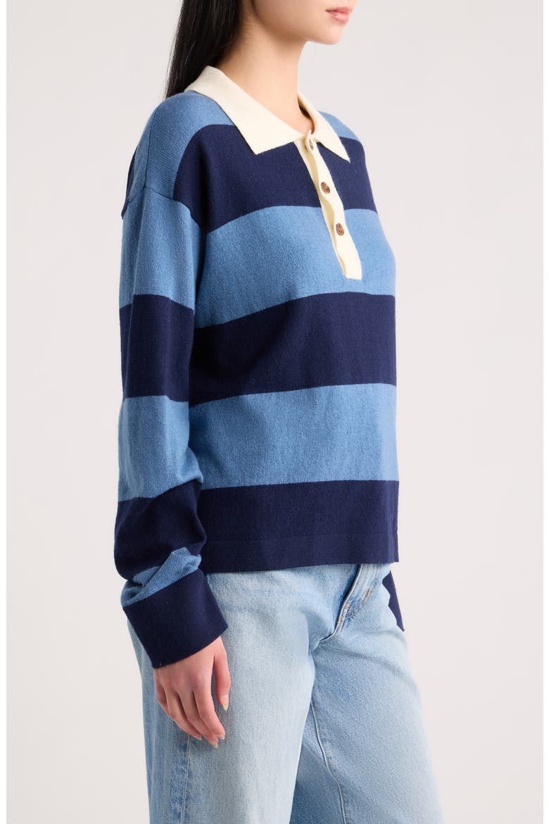 Peyton Rugby Polo Sweater, Alternate, color, BLUE NAVY
