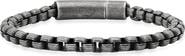 HMY JEWELRY Men's Oxidized Stainless Steel Chain Bracelet