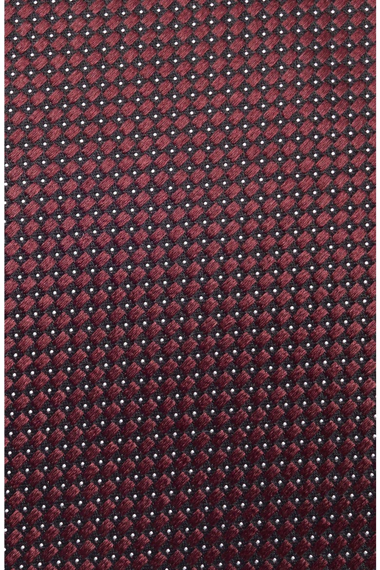Neat Silk Tie, Alternate, color, DARK RED MICRO FAN