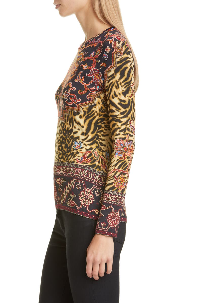 Etro Print Jersey Tee, Alternate, color,