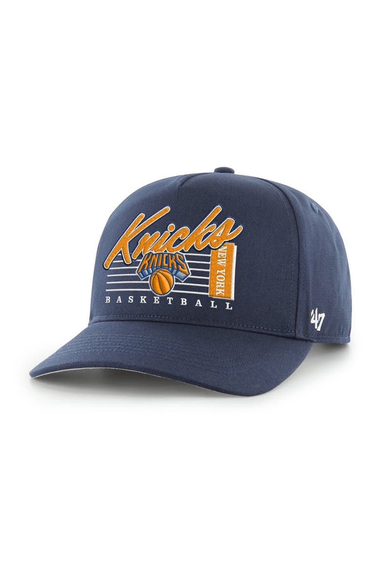 Men's '47 Navy New York Knicks Framework Hitch Adjustable Hat, Main, color, Navy