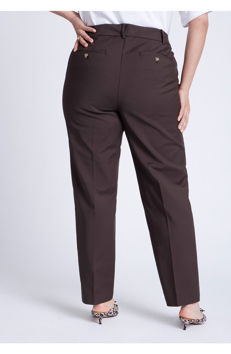 ELOQUII Kady Fit Double-Weave Pant, Alternate, color, Black
