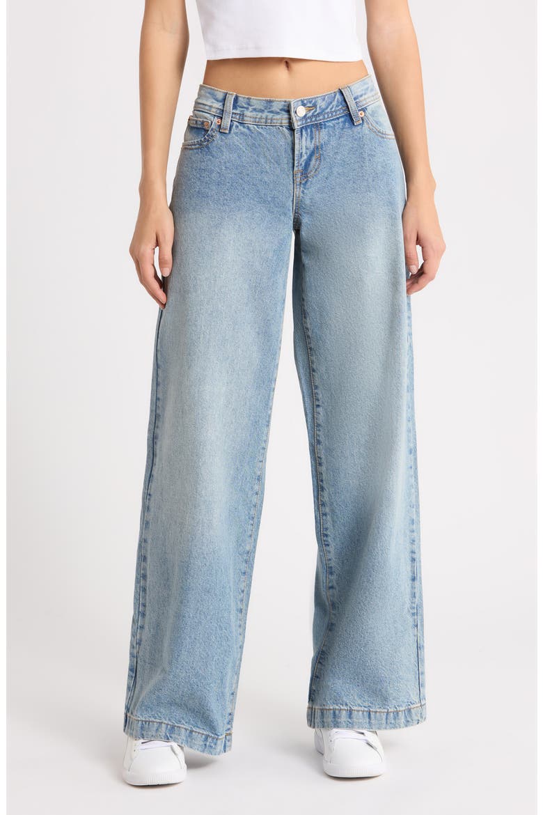 Kaia Ultimate Low Rise Baggy Jeans, Main, color, MEDIUM INDIGO