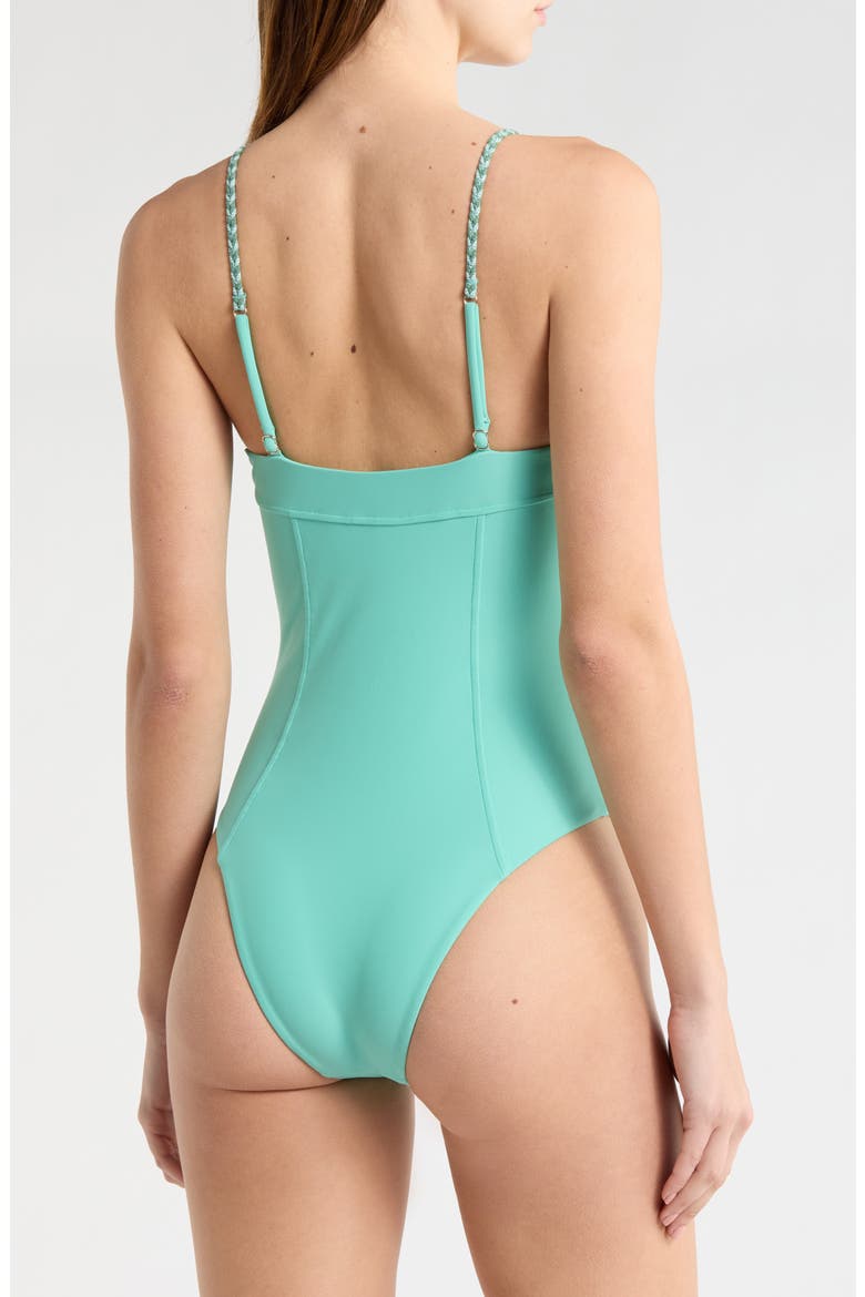 Jayda Braided One-Piece Swimsuit, Alternate, color, SEAGLASS