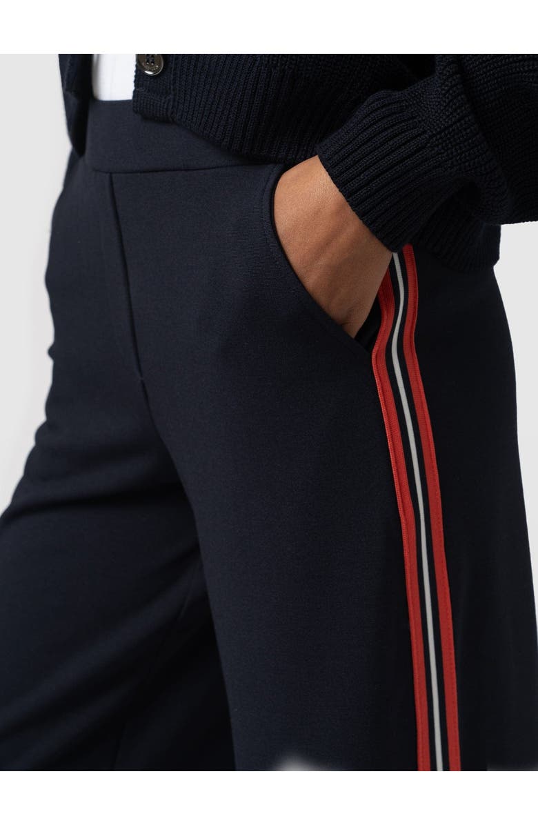 Saint + Sofia Victory Wide Leg Pant, Alternate, color, Navy/Red Stripe