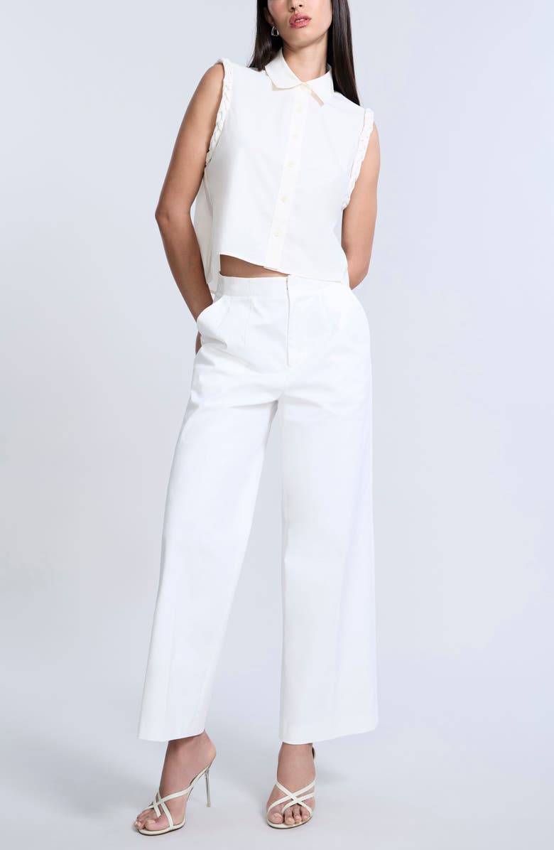 BCBGMAXAZRIA Braided Button-Up Shirt, Alternate, color, Jasmine