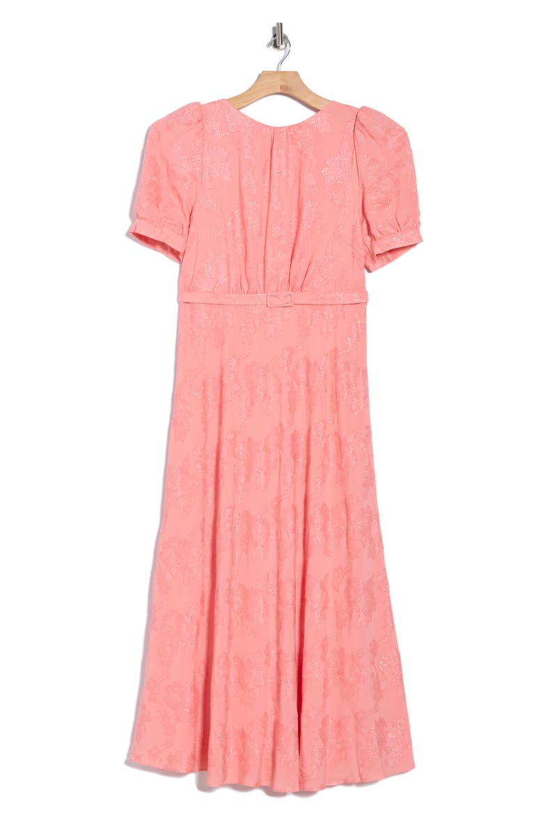 Pearl Puff Sleeve Maxi Dress, Alternate, color, ROSE