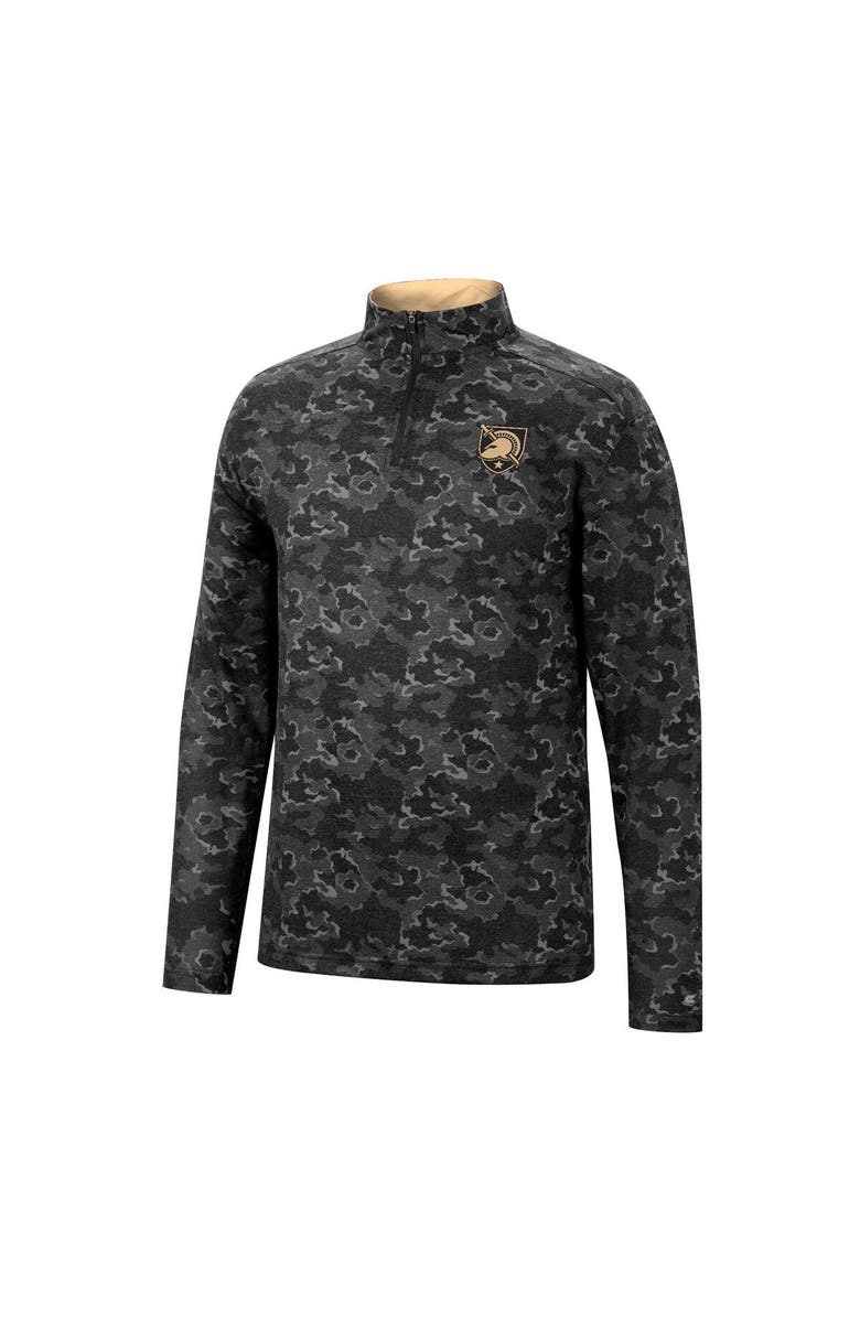 COLOSSEUM Men's Colosseum Black Army Black Knights Tivo Quarter-Zip Jacket, Alternate, color,