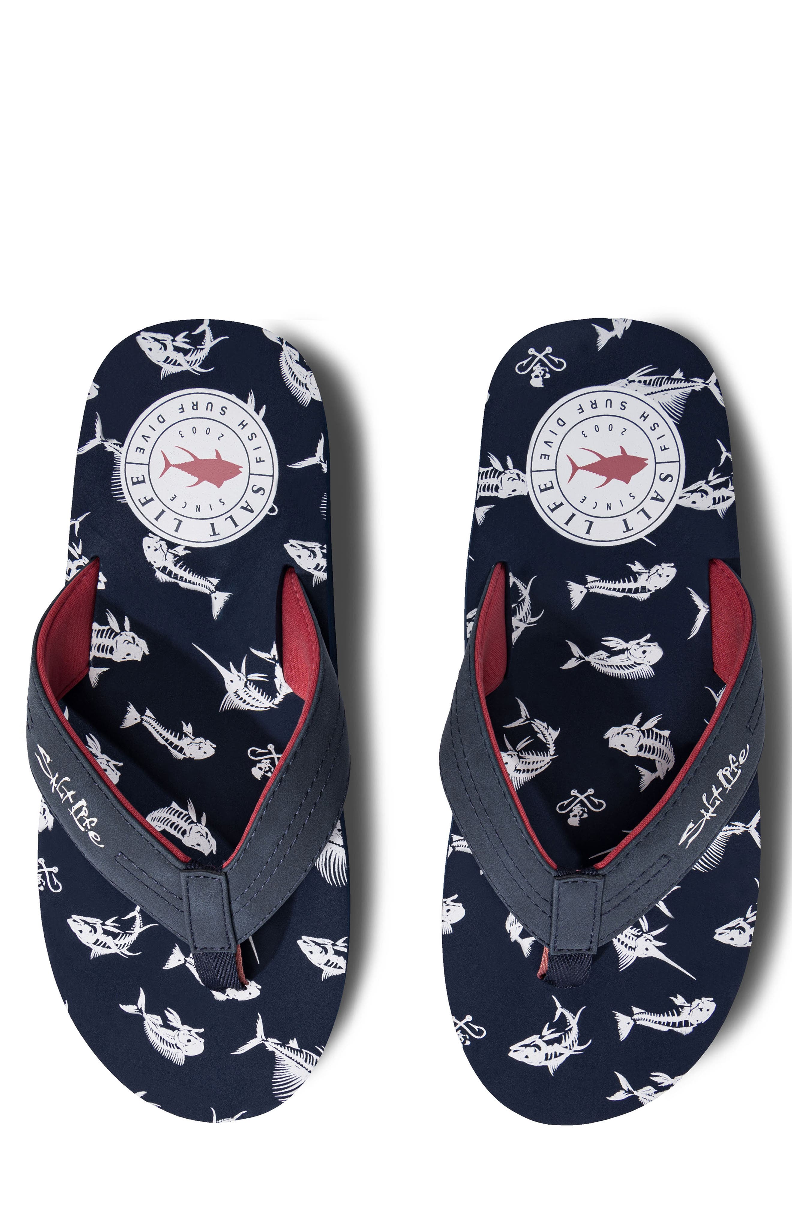 The Harbor Americana Flip Flop, Alternate, color, NAVY