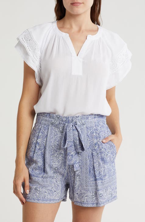 Eyelet Ruffle Top