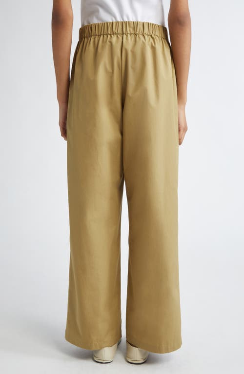 Lafayette 148 New York Riverside Elastic Waist Wide Leg Pants In Loden Green