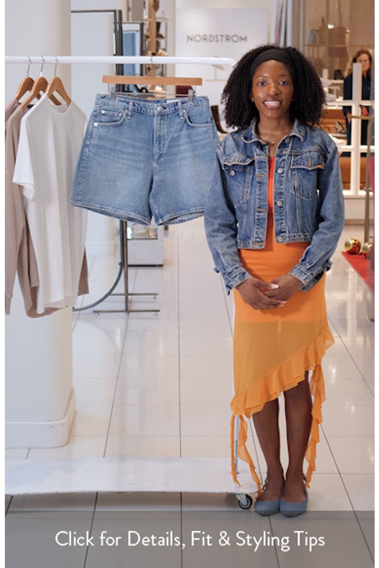 Kaia High Waist Relaxed Fit Denim Shorts video