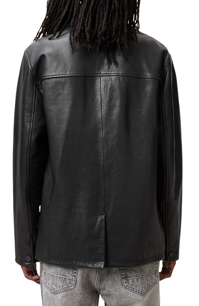 AllSaints Lucas Leather Jacket, Alternate, color, 