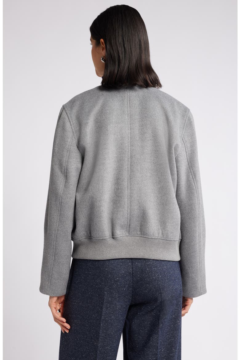 Brushed Bomber Jacket, Alternate, color, GREY HEATHER