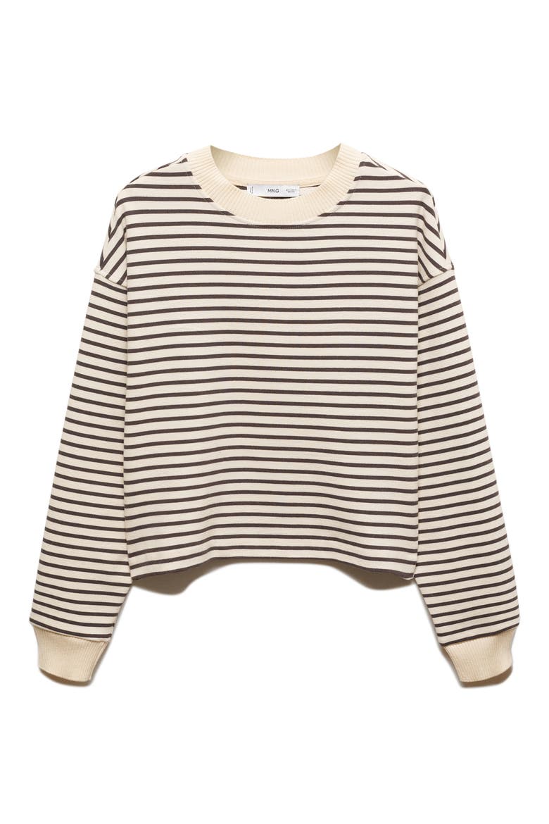 Stripe Sweatshirt, Alternate, color, ECRU