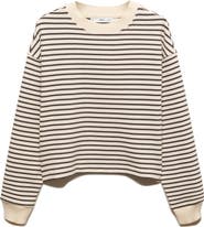 MANGO Stripe Sweatshirt