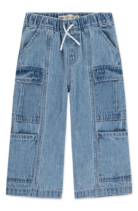 Kids' Wide Leg Parachute Cargo Jeans