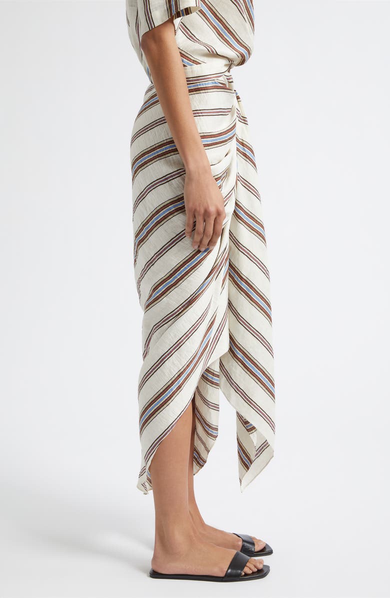 A.L.C. Rhodes Stripe Linen Blend Skirt, Alternate, color, Panna Multi