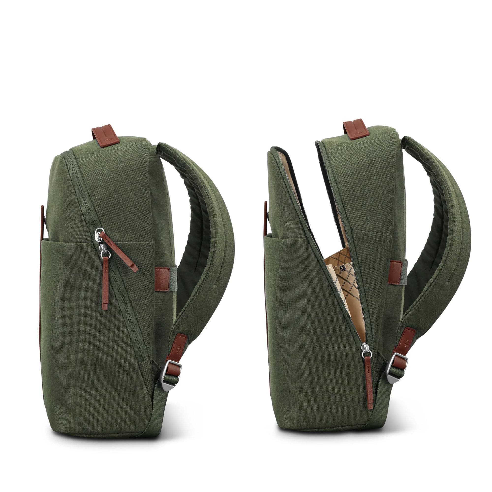 Virtuosa Travel Backpack 15.5" with Padded Laptop Sleeve, Alternate, color, Pine Green