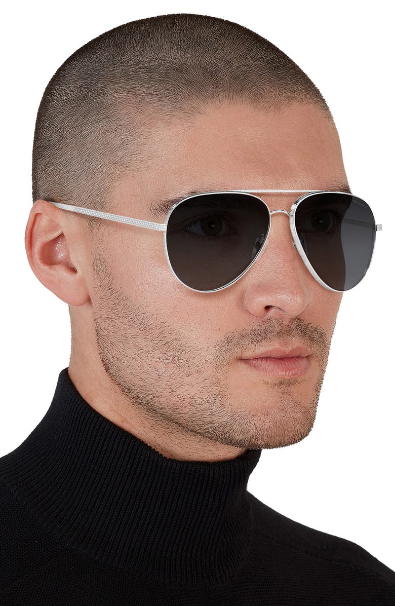 Versace 56mm Gradient Aviator Sunglasses, Alternate, color,