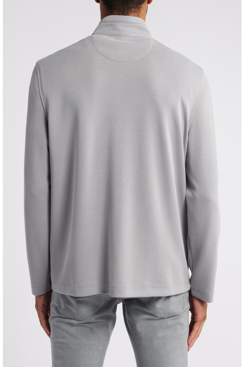 Vintage Wash Quarter Zip Top, Alternate, color, GRAY