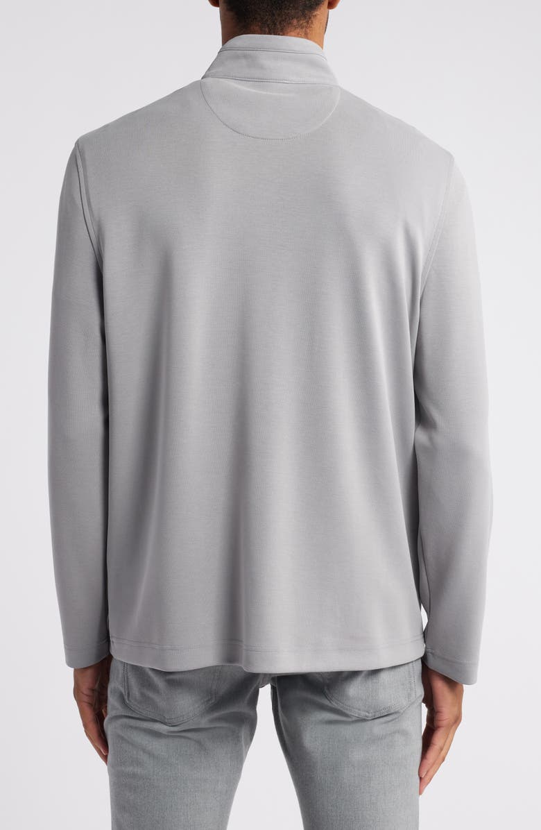 Johnston & Murphy Vintage Wash Quarter Zip Top, Alternate, color, Gray