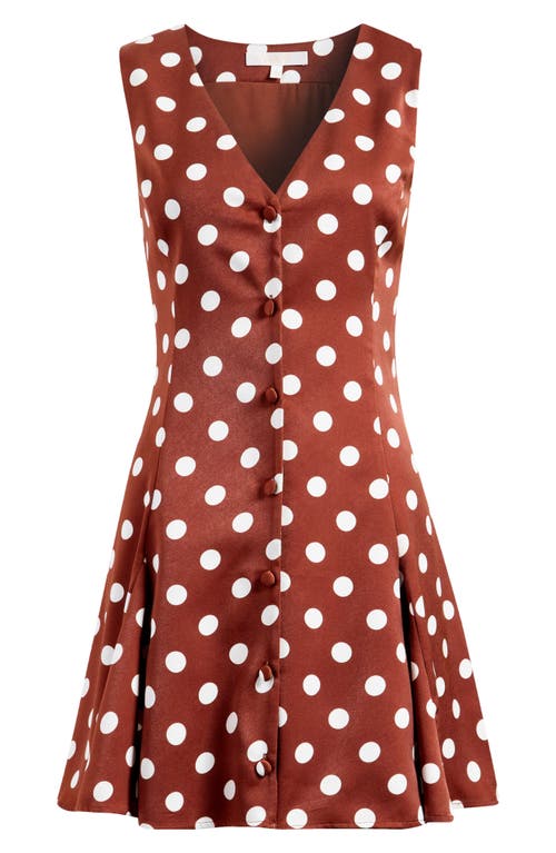 WAYF WAYF DARCY DOT SLEEVELESS FIT & FLARE MINIDRESS 