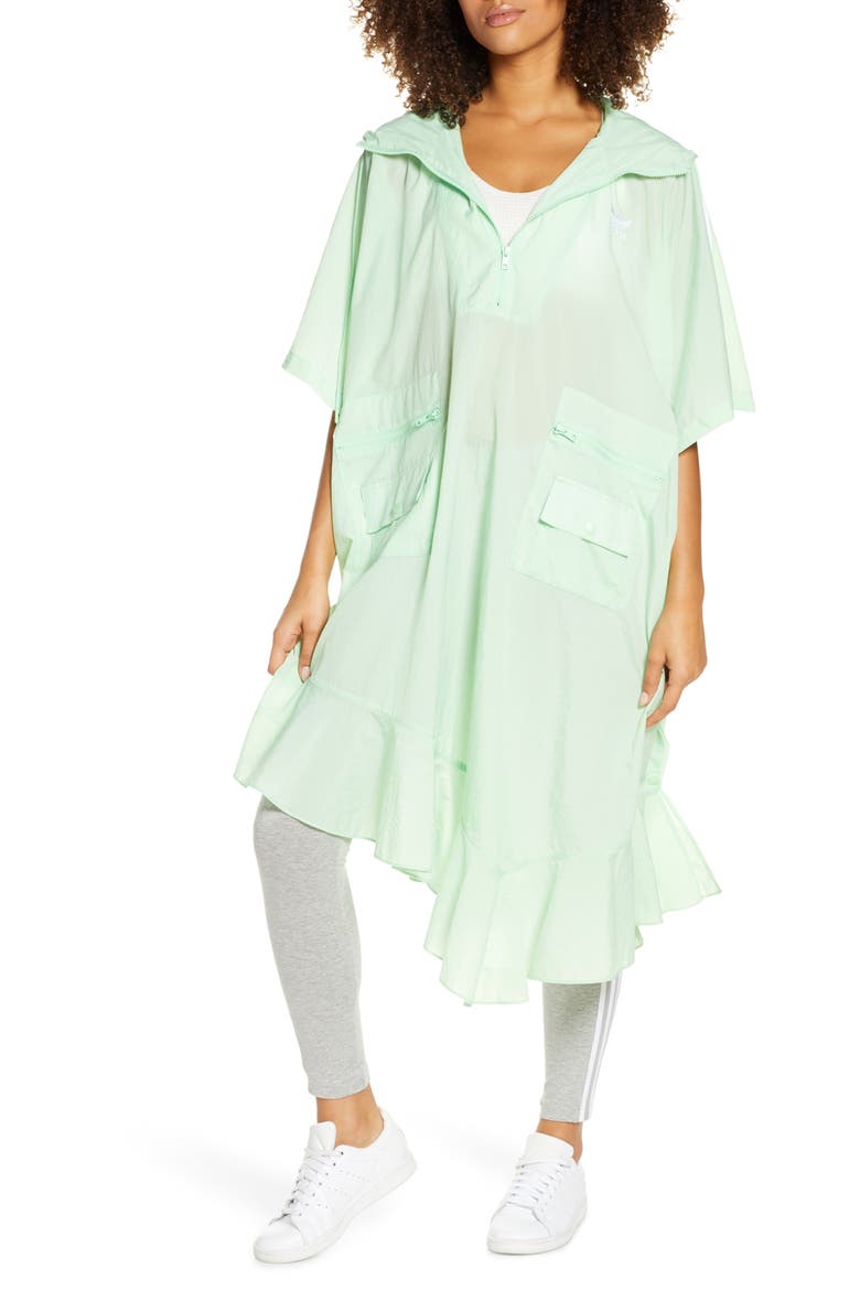 Hooded Poncho, Main, color, MINT GREEN