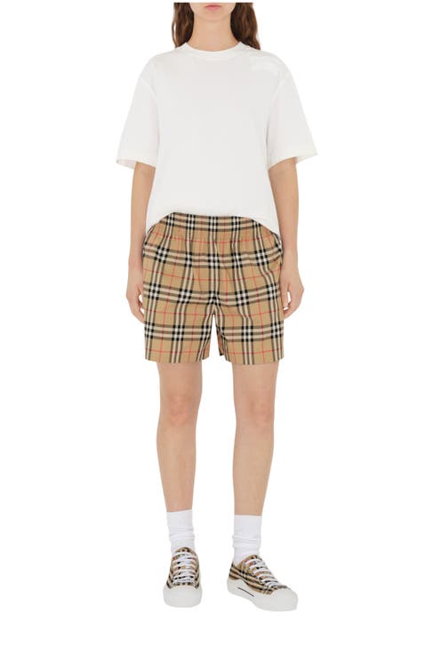 Check Cotton Shorts