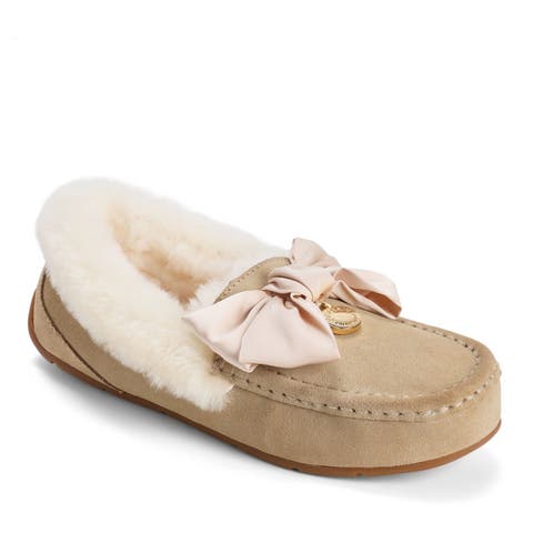 Fireside Mel Dream Bow Moccasin Slippers