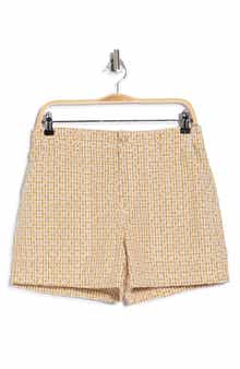 Sanctuary Socialize Gingham Embroidered Eyelet Cotton Shorts