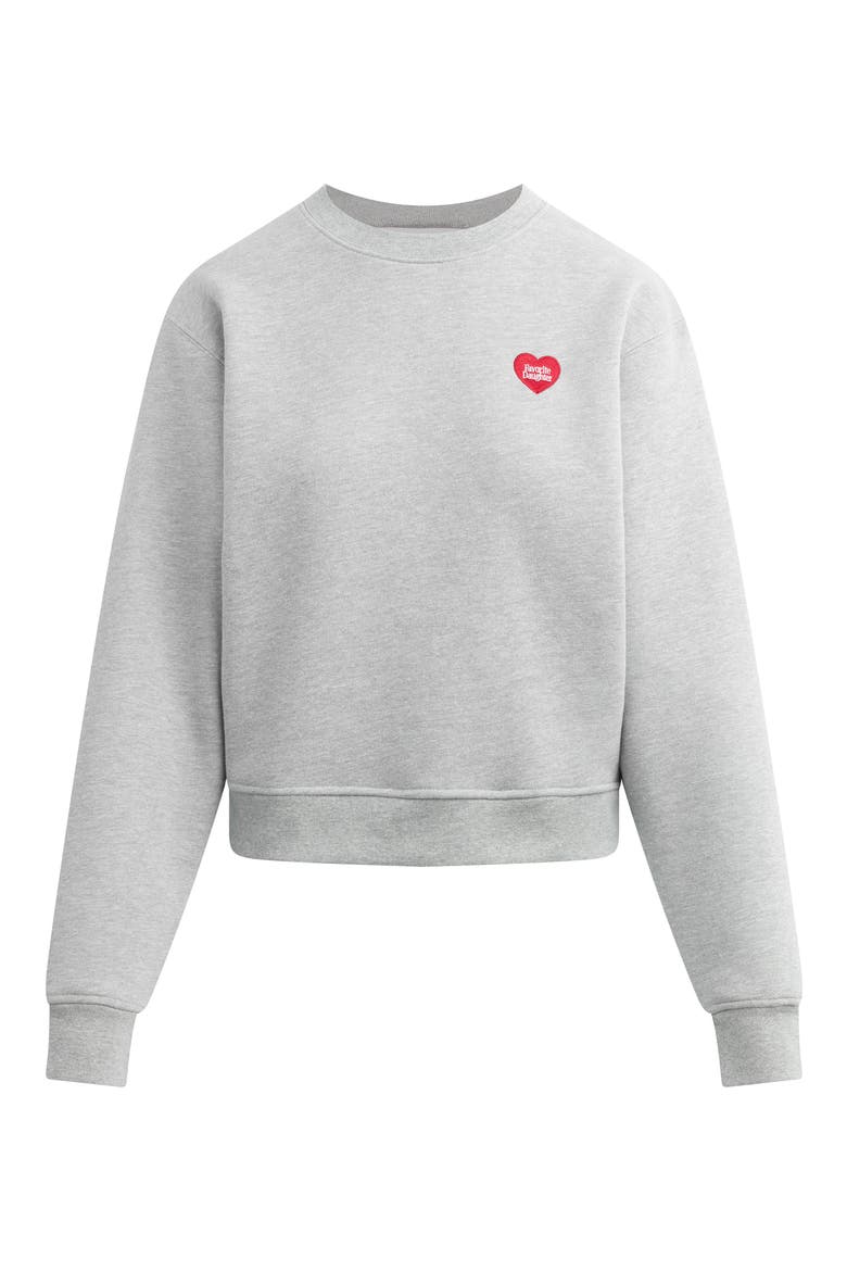 The Favorite Daughter Graphic Sweatshirt, Main, color, HEATHER GREY/ CHERR