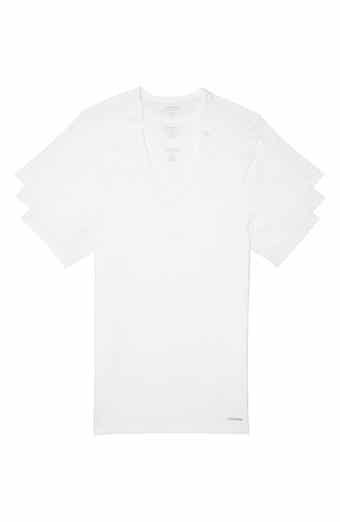 Calvin klein white crew neck shop
