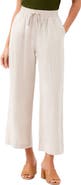Karen Kane Wide Leg Drawstring Linen Pants