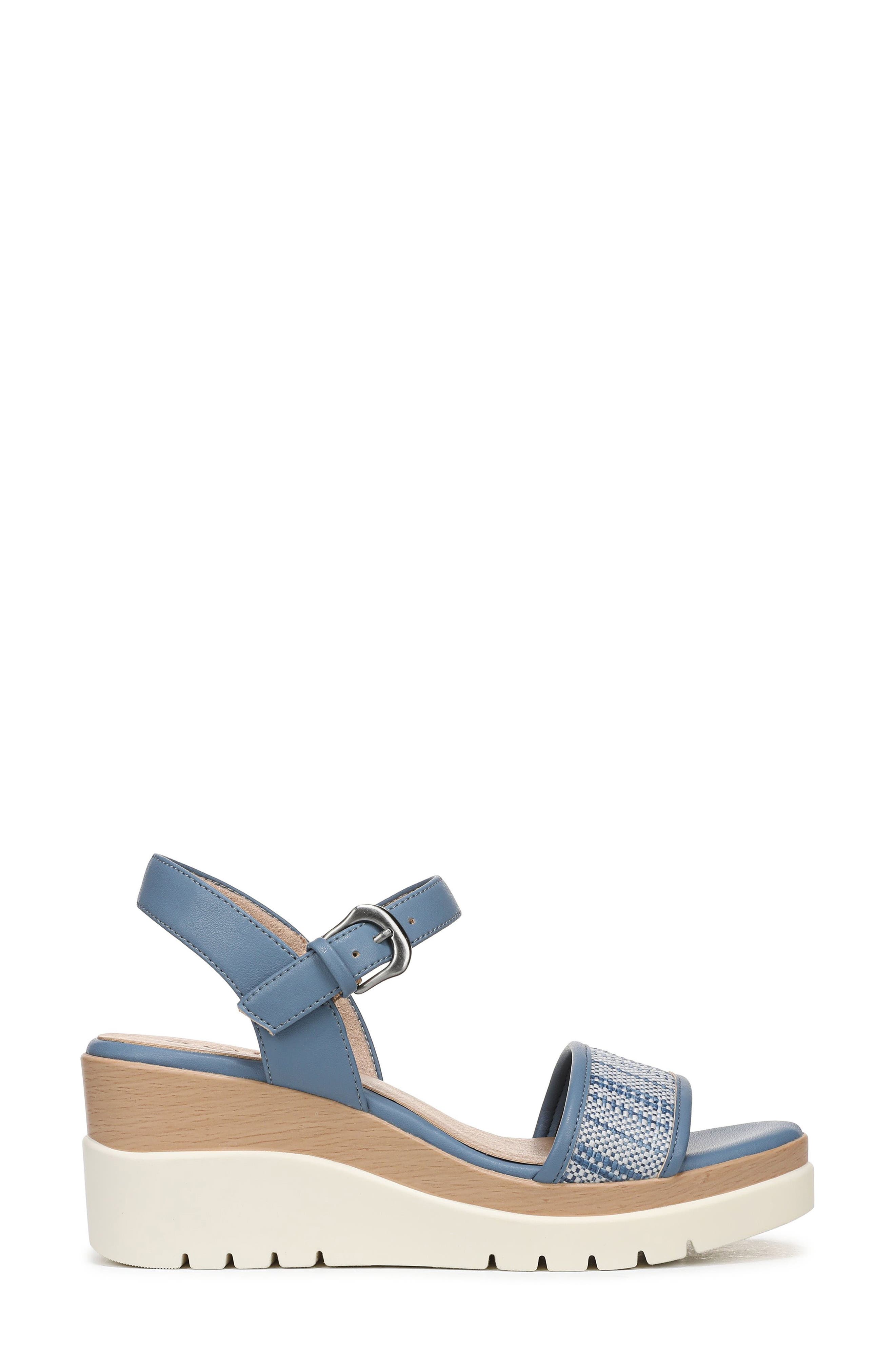 Graciela Wedge Sandal, Alternate, color, NAVY