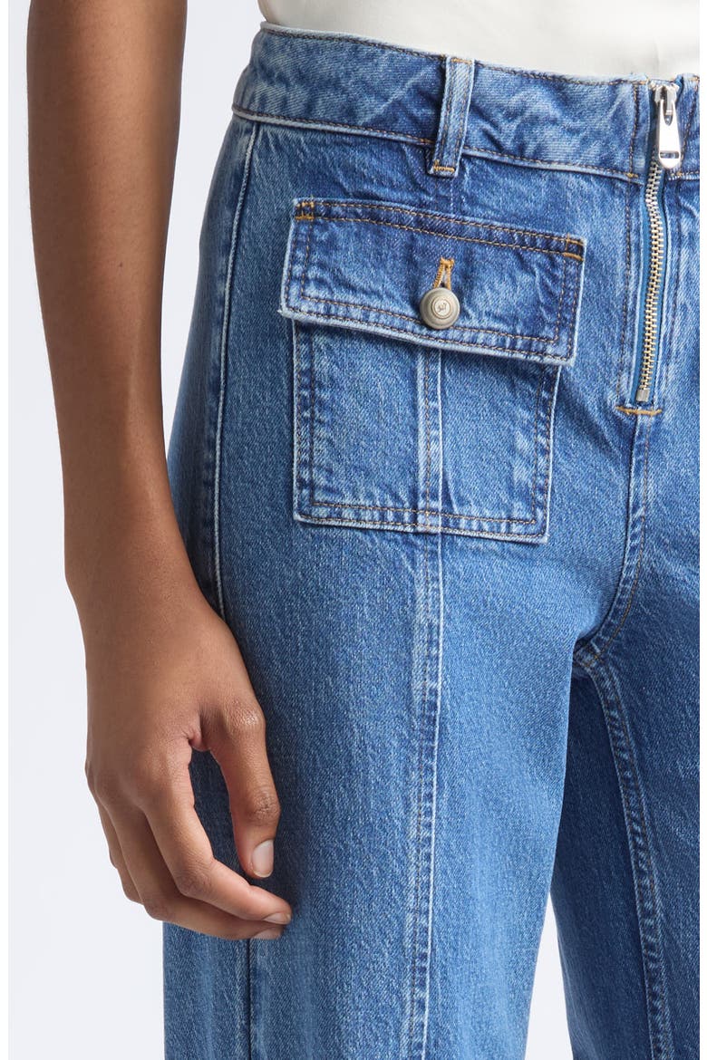 Coraline High Waist Bootcut Jeans, Alternate, color, SALT BREEZE