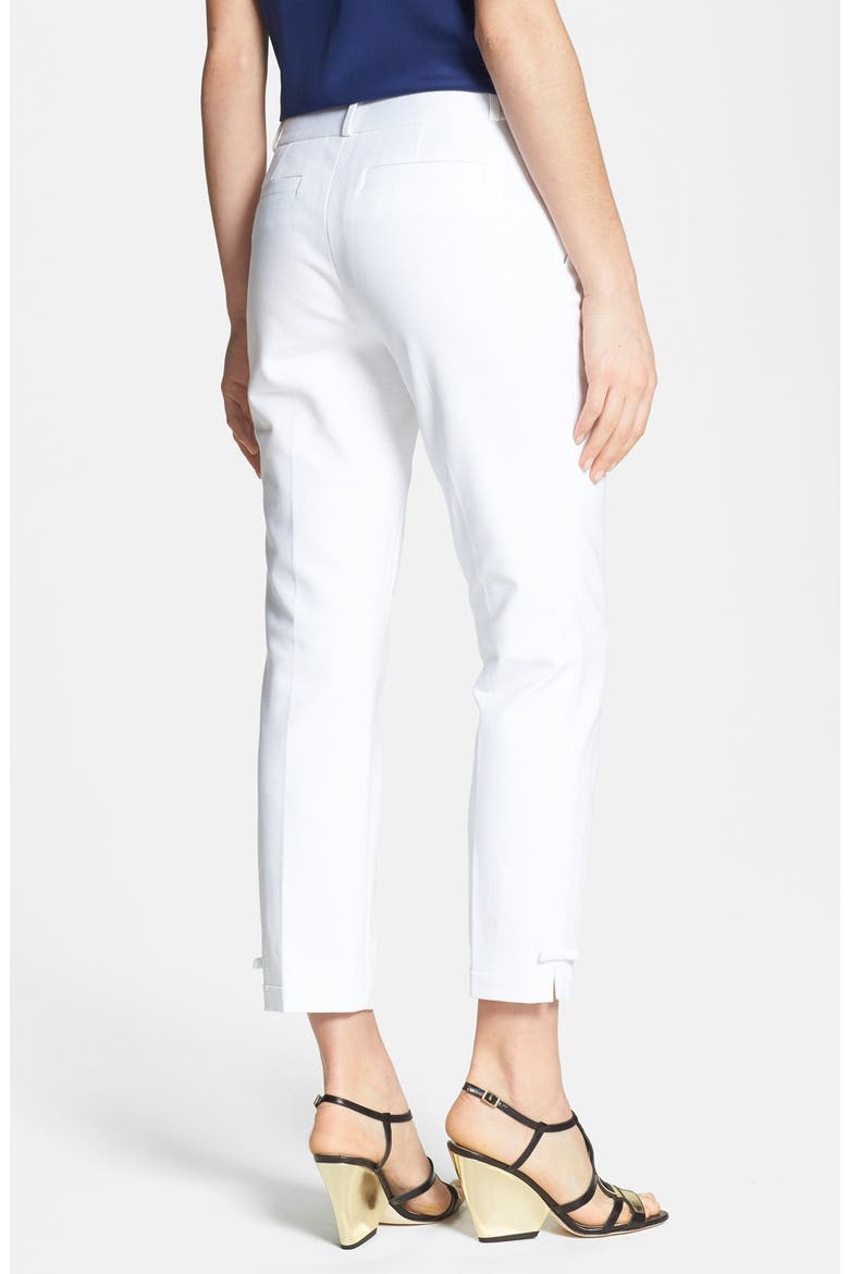 'jackie' stretch cotton capri pants, Alternate, color, FRESHWHITE