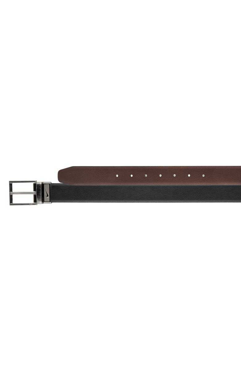 Nike Golf Pebble Grain Faux Leather Belt, Alternate, color, Black/ Brown