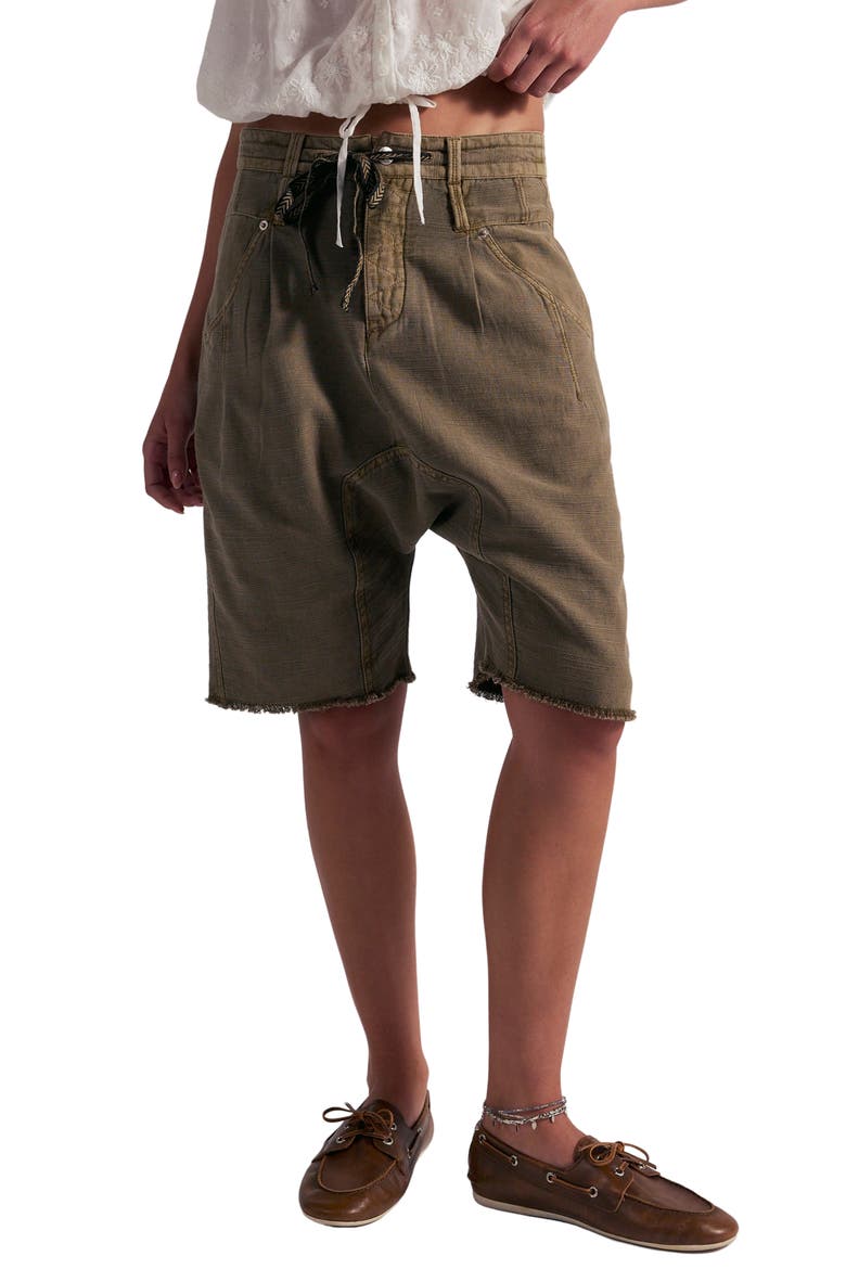 Sage Tie Waist Shorts, Main, color, DUSTED COCOA