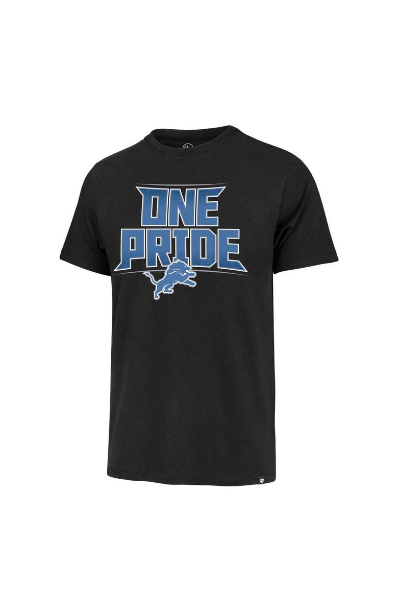 '47 Men's '47 Black Detroit Lions Regional Franklin T-Shirt, Alternate, color, Black