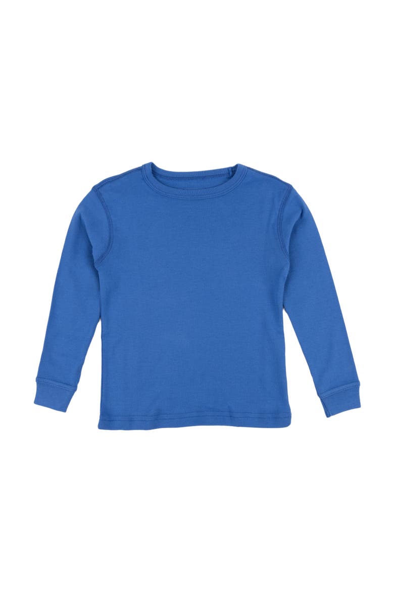 Kids Long Sleeve T-Shirt, 100% Cotton, Solid Colors, Main, color, BLUE