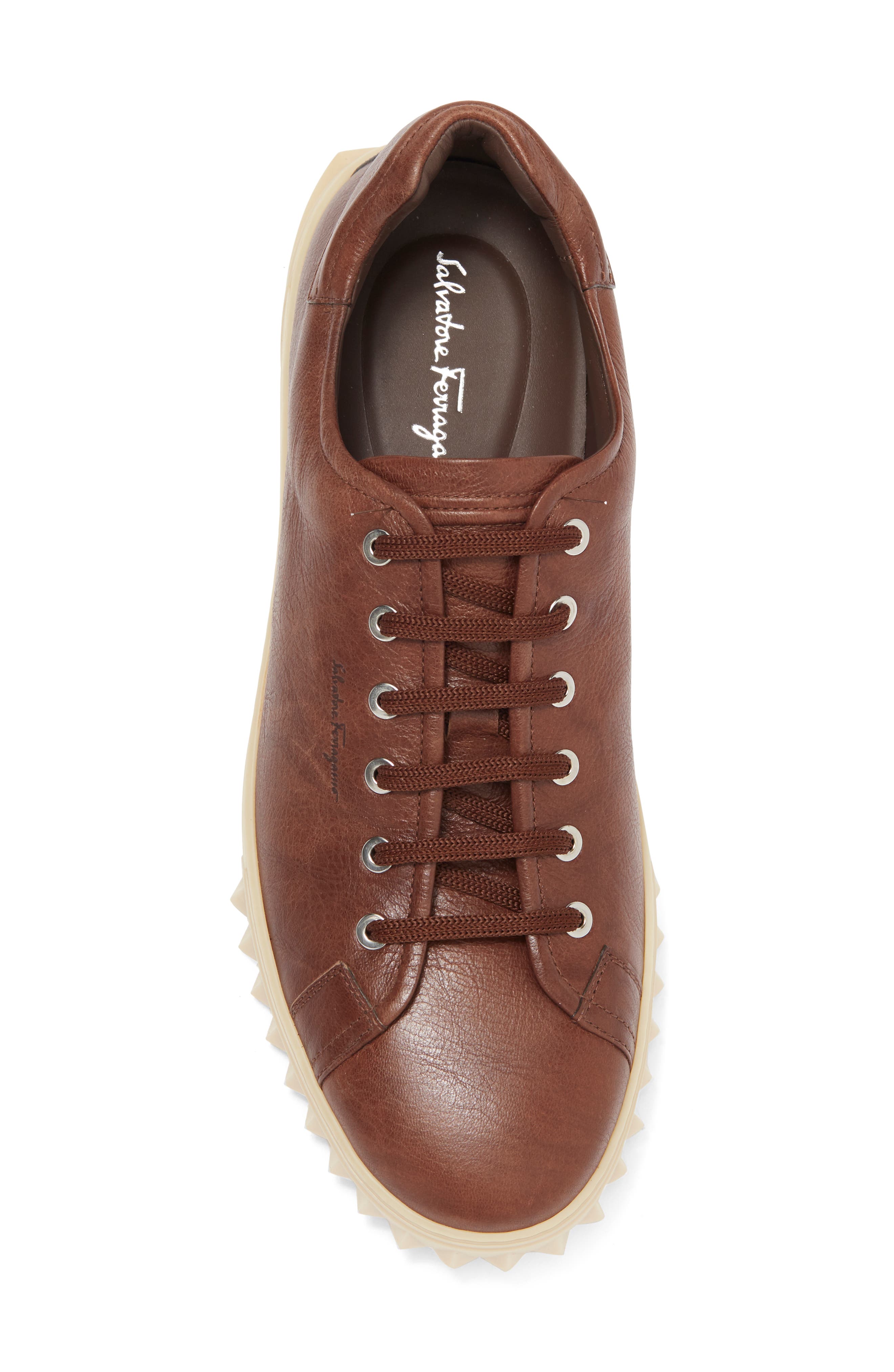 FERRAGAMO Cube Leather Sneaker, Alternate, color, 