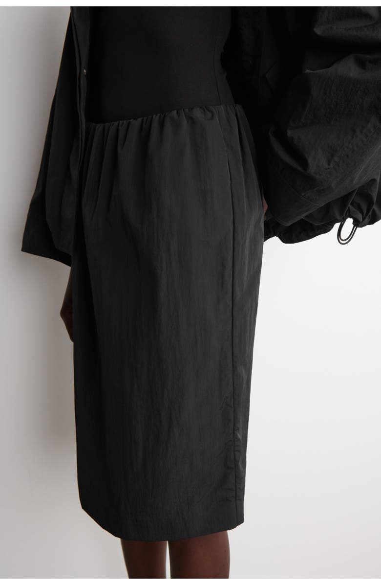 COS Gathered Pencil Skirt, Alternate, color, Black